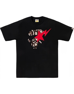 Bape Trial Camo Ape Face Sta футболка, черный A bathing ape®