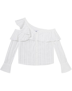 Рубашка Self portrait женская белая в полоску Self-portrait