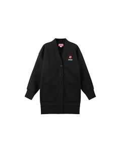 Кардиган с принтом логотипа из хлопковой смеси, черный Kenzo