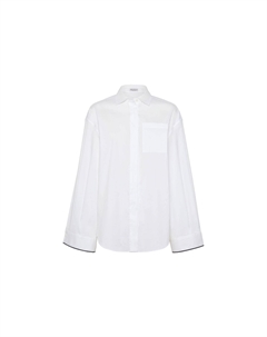 Рубашка с воротником и пуговицами, белый Brunello cucinelli