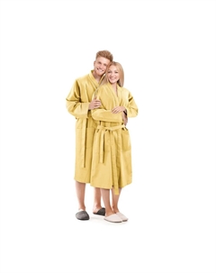 Халат Carla 125 1 шт., удобный, комфортного качества, с поясом, желтый Kenda sand