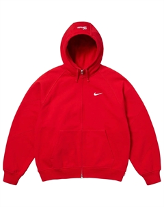 Толстовка Nike с капюшоном на молнии, красный Supreme