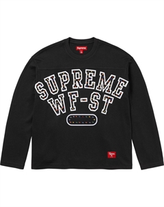 Атлетический топ с длинными рукавами и шипами, черный Supreme