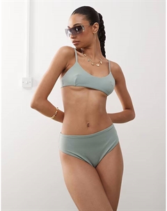 Бикини-топ с круглым вырезом в будние дни в цвете шалфейно-зеленый Weekday