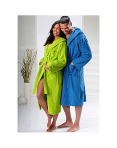 Унисекс-халат Cassidy, для женщин и мужчин, стандартная и увеличенная длина, 1 шт., с карманами, для мужчин и женщин, хлопок, для путешествий, отеля, сауны, размер S-3XL, зеленый Kangaroos