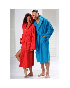 Унисекс-халат Cassidy, для женщин и мужчин, стандартная и увеличенная длина, 1 шт., с карманами, для мужчин и женщин, хлопок, для путешествий, отеля, сауны, размер S-3XL, красный Kangaroos