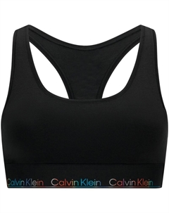 Бюстгальтер Racerback с логотипом, черный Calvin klein