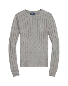 Джемпер с вышитым логотипом julianna, серый Polo ralph lauren