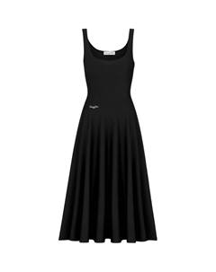 Женское черное платье без рукавов Dior