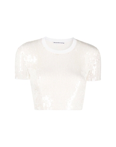Футболка с пайетками, белый Alexander wang
