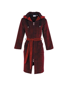 Женский махровый халат 571410, 1 шт., меланжевый эффект, Deep red/night blue Carl ross