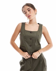 Жилет, приталенный до щиколотки, в цвете «каламата-зеленый» Vero moda