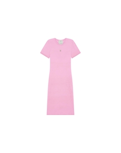 Женское розовое платье с короткими рукавами Givenchy