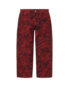 Джинсы с пятью карманами, красный Supreme