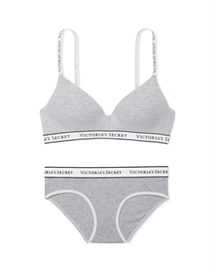 Женский комплект нижнего белья серый Victoria's secret
