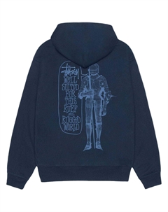 Худи с молнией well suited, синий Stussy