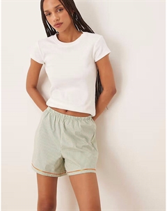 Тканые боксеры Mix & Match в зеленую полоску Urban threads