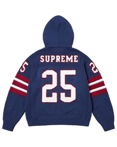 Спортивный худи на молнии fw25, синий/темно-синий Supreme