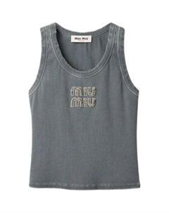 Серая майка Tank Tops, серый Miu miu