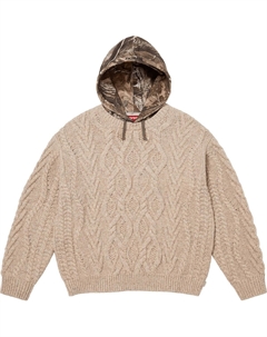 Капюшонный свитер с кабельным узором unisex Supreme