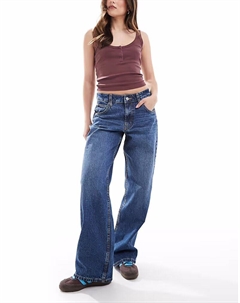 Темно-синие джинсы с низкой посадкой Asos design