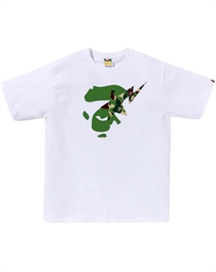 Футболка Bape Abc Camo Ape Face Sta, белый A bathing ape®