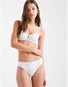 Хлопковые стринги Sophie белого цвета Cotton:on