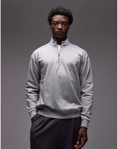 Толстовка унисекс с логотипом на молнии 1/4 серого цвета The north face