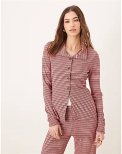 Кардиган с длинными рукавами и разрезом по низу в полоску Asos design