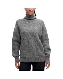 Свитер из смесовой альпаки женский, серый Lululemon