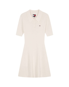 Женское платье с коротким рукавом, Ecru Ybh Tommy hilfiger