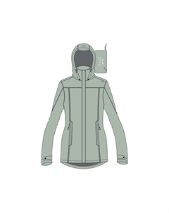 Женская куртка-дождевик с капюшоном на пуговицах 39X6646 Cmp