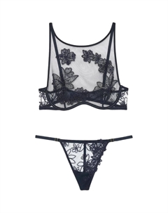 Женский комплект нижнего белья черный Victoria's secret