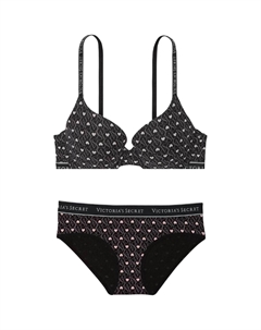 Женский комплект нижнего белья черный Victoria's secret