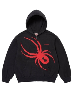 Свитшот с капюшоном на молнии Spyder, черный Supreme