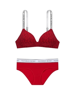 Женский комплект нижнего белья красный Victoria's secret