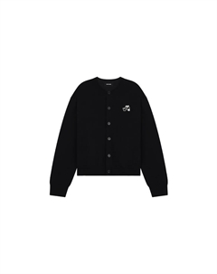 Кардиган с пуговицами и логотипом Bear, черный We11done