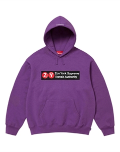 Толстовка X Zoo York с капюшоном, фиолетовый Supreme