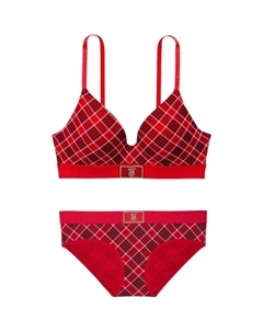 Женский комплект нижнего белья красный Victoria's secret