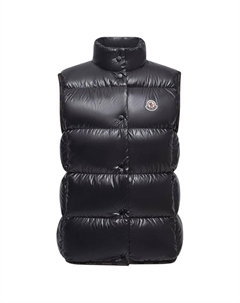 Стеганый жилет с логотипом, черный Moncler