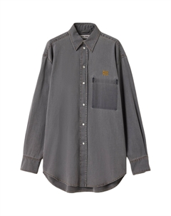 Серая женская рубашка, серый Miu miu