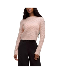 Свитер женский из смесовой альпаки, розовый Lululemon