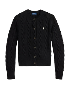 Кардиган с вышитым логотипом, черный Polo ralph lauren