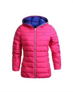 Красная пуховая куртка для женщин Adidas