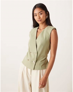 Жилет с завязкой цвета хаки Asos design