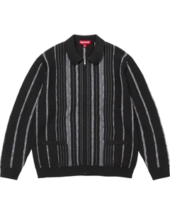 Кардиган со спиральными полосками на молнии, черный Supreme