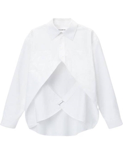 Рубашка с завышенным разрезом спереди, белый Alexander wang