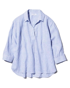 Рубашка Женские Небесно-голубой Uniqlo