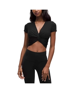 Майка Modal Silk Regular T Shirt женская, черный Lululemon