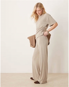 Широкие брюки из модала, песочный Asos design